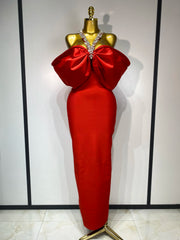 Off-shoulder crystal halter long bodycon bandage dress for women, luxury evening gown for birthday, cocktail, and party celebrations.