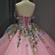 Sleeve Sweetheart Quinceañera Ball Gown