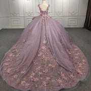 Elegant V-Neck Ball Gown Quinceañera Dress