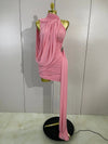 Jenika off shoulder ruched mesh tassel bodycon mini dress for women. Elegant party outfit for prom, birthdays, and evening events.