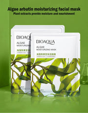 BIOAQUA Plant Facial Mask Moisturize Cucumber Blueberry Aloe Vera Seaweed Bilobed Yeast Hyaluronic Acid Niacinamide Facial Mask