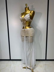 Envious Designs Tiarra sexy cutout see-through two-piece set for birthday and nightclub party styling