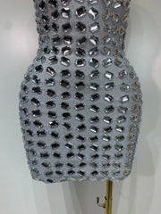 Paulina sexy sleeveless luxury beading bandage dress