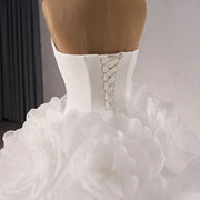 Elegant Ruffles Wedding Gown