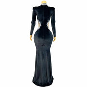 Janelle twinkling rhinestone mermaid prom dress elegant sparkling gown.