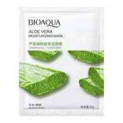 BIOAQUA Plant Facial Mask Moisturize Cucumber Blueberry Aloe Vera Seaweed Bilobed Yeast Hyaluronic Acid Niacinamide Facial Mask