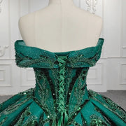 Green Sequined Quinceañera Gown