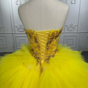 Boho Yellow Sweetheart Quinceañera Dress