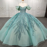 Elegant Beaded Quinceañera Gown