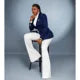 Navy Blue Women Blazer Sets Pants Suits