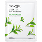 BIOAQUA Plant Facial Mask Moisturize Cucumber Blueberry Aloe Vera Seaweed Bilobed Yeast Hyaluronic Acid Niacinamide Facial Mask