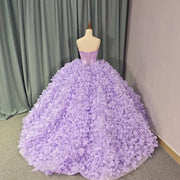 Shiny Lace Beads Quinceañera Dress