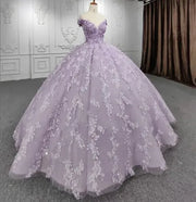 Lilac Lavender Princess Quinceanera Dress