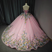 Sleeve Sweetheart Quinceañera Ball Gown