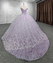 Lilac Lavender Princess Quinceanera Dress