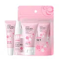 3pcs/set LAIKOU Vitamin C 24K Golden Sakura Skin Care Sets Face Cream Serum Eye Cream Moisturizing Face Care Kit