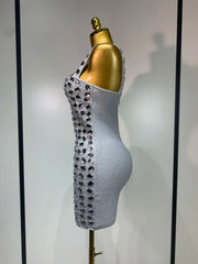 Paulina sexy sleeveless luxury beading bandage dress