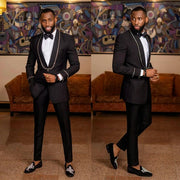 Black Beaded Men' Suit