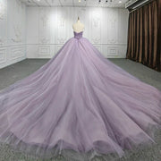 Purple Ruched  Quinceanera Dress