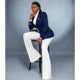 Navy Blue Women Blazer Sets Pants Suits