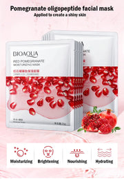 BIOAQUA Plant Facial Mask Moisturize Cucumber Blueberry Aloe Vera Seaweed Bilobed Yeast Hyaluronic Acid Niacinamide Facial Mask