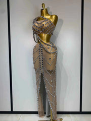 Angela Luxury Sparkling Rhinestones Two Piece Set