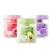 SADOER Rose Lavender Avocado Body Scrub Creams Moisturizing Exfoliating Face Back Body Exfoliator Facial Scrub Cream Skin Care