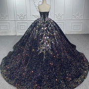 Luxury Black Quinceañera Dress