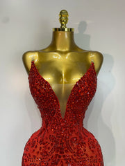 Envious Designs Sharmaine sparkly rhinestone tassel bodysuit sexy birthday dress for birthday and nightclub styling