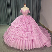 Sweetheart V-Neck Lace Quinceañera Ball Gown