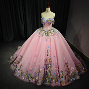 Sleeve Sweetheart Quinceañera Ball Gown