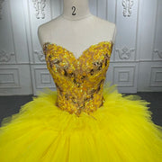 Boho Yellow Sweetheart Quinceañera Dress