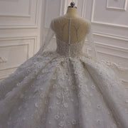 Bride Shiny Crystals Wedding Dress