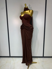 Envious Designs Brielle sexy strapless bodycon long dress for birthday and evening party styling