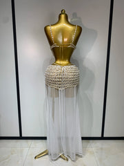 Envious Designs Tiarra sexy cutout see-through two-piece set for birthday and nightclub party styling