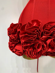 Envious Designs Mina sexy strapless backless flower embellished mini bandage dress for birthday and cocktail party styling