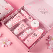 New 6pcs/Set Sakura Skin Care Sets Face Cream Serum Toner Facial Cleanser Sunscreen Eye Cream Face Skin Care Products