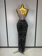 Laura sparkling rhinestone cutout maxi dress for a glamorous birthday celebration or evening party