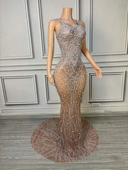 Luxury Sparkly Rhinestone Evening Gown