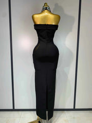 Women Celebrity Sexy Diamonds Crystal Off Shoulder Maxi Long Bodycon Bandage Dress 2025 Elegant Evening Club Party Luxury Dress