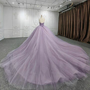 Purple Ruched  Quinceanera Dress