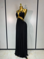 Alyn sexy cutout backless white black maxi long dress for evening gala and formal party styling