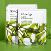 BIOAQUA Plant Facial Mask Moisturize Cucumber Blueberry Aloe Vera Seaweed Bilobed Yeast Hyaluronic Acid Niacinamide Facial Mask