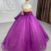 Ball Gown Flowers Quinceañera Dress