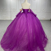 Ball Gown Flowers Quinceañera Dress