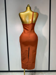 Christina sexy sparkly diamond backless cut out bodycon bandage dress