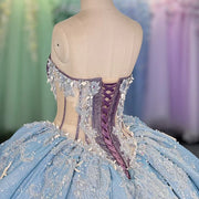 Sky Bule Ball Gowns Quinceañera Dress