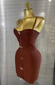 Lisa Sexy Strap Sequin Bodycon Mini Bandage Dress