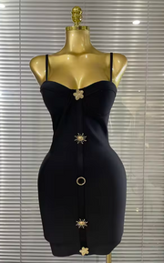 Lisa Sexy Strap Sequin Bodycon Mini Bandage Dress