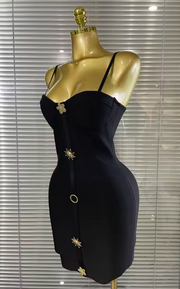 Lisa Sexy Strap Sequin Bodycon Mini Bandage Dress